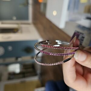 INC International Concepts Pink and Silver Spiral Bracelet